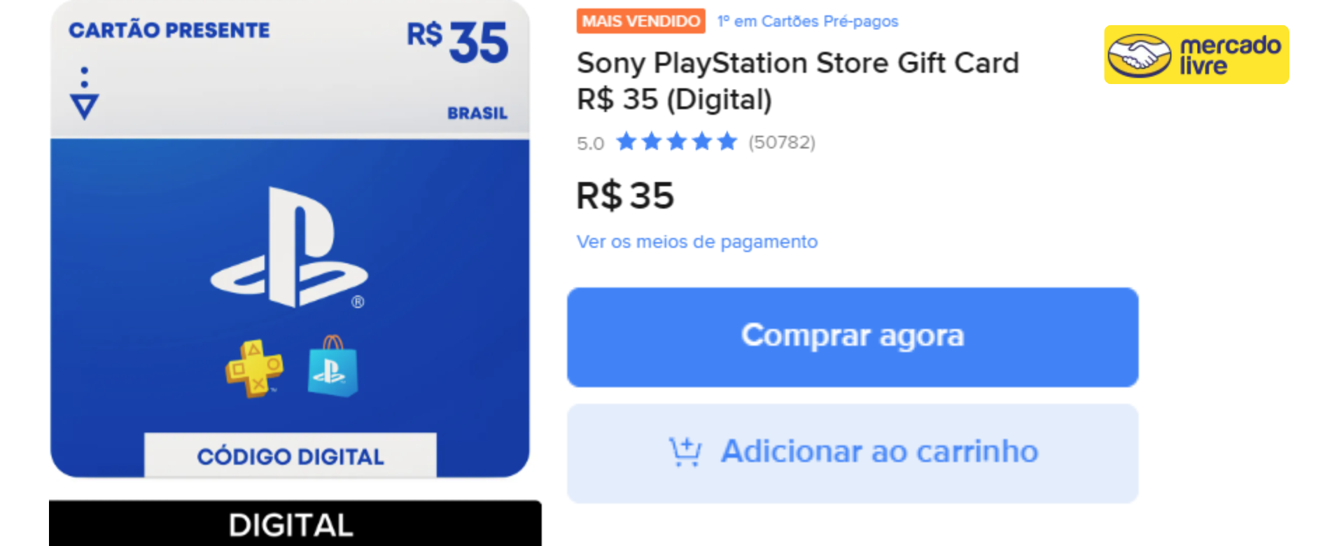 gift-card-psn-35 Promoção na PSN inclui grandes jogos por menos de R$ 100