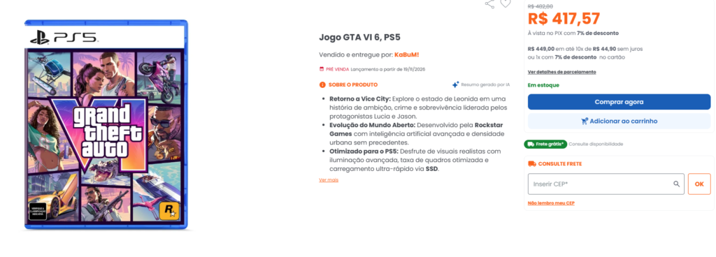 GTA6KABUM-1024x368 GTA 6 fica mais barato na versão física no Brasil